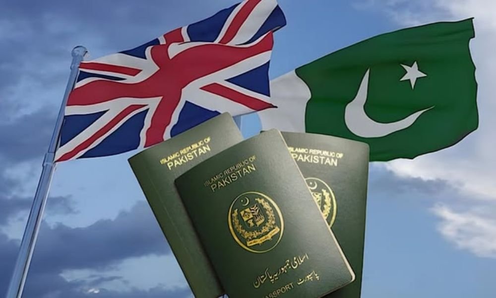 Pakistani applicant preparing documents to apply for a UK Standard Visitor Visa online.